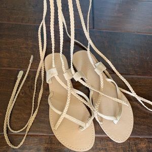 Size 7 lace up sandals